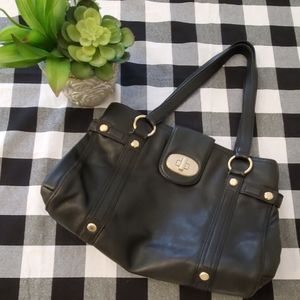 MICHAEL KORS Large Black Leather Purse Bag Tote